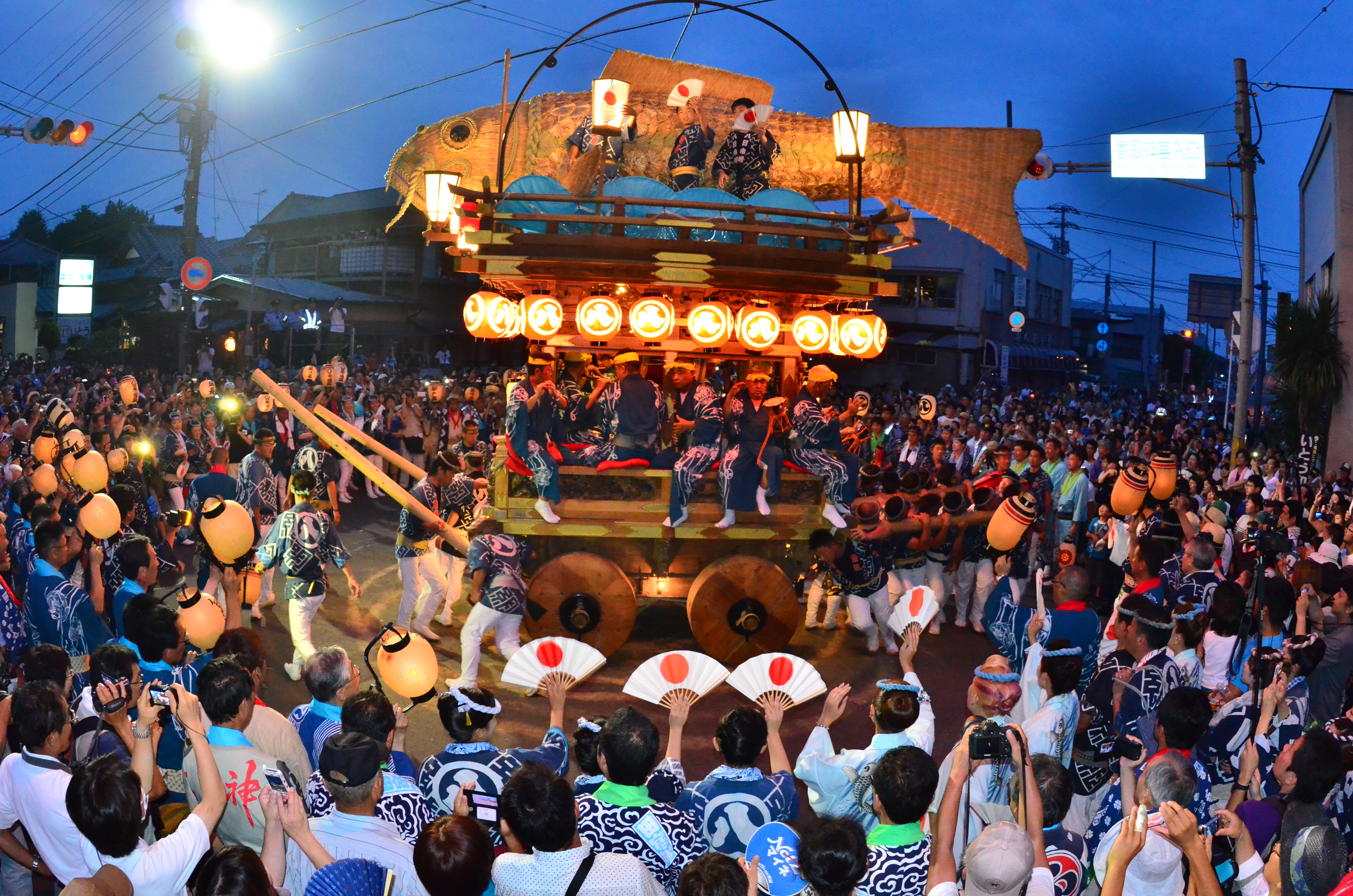 佐原的彩车仪式  八坂神社祗园祭祀(夏天)